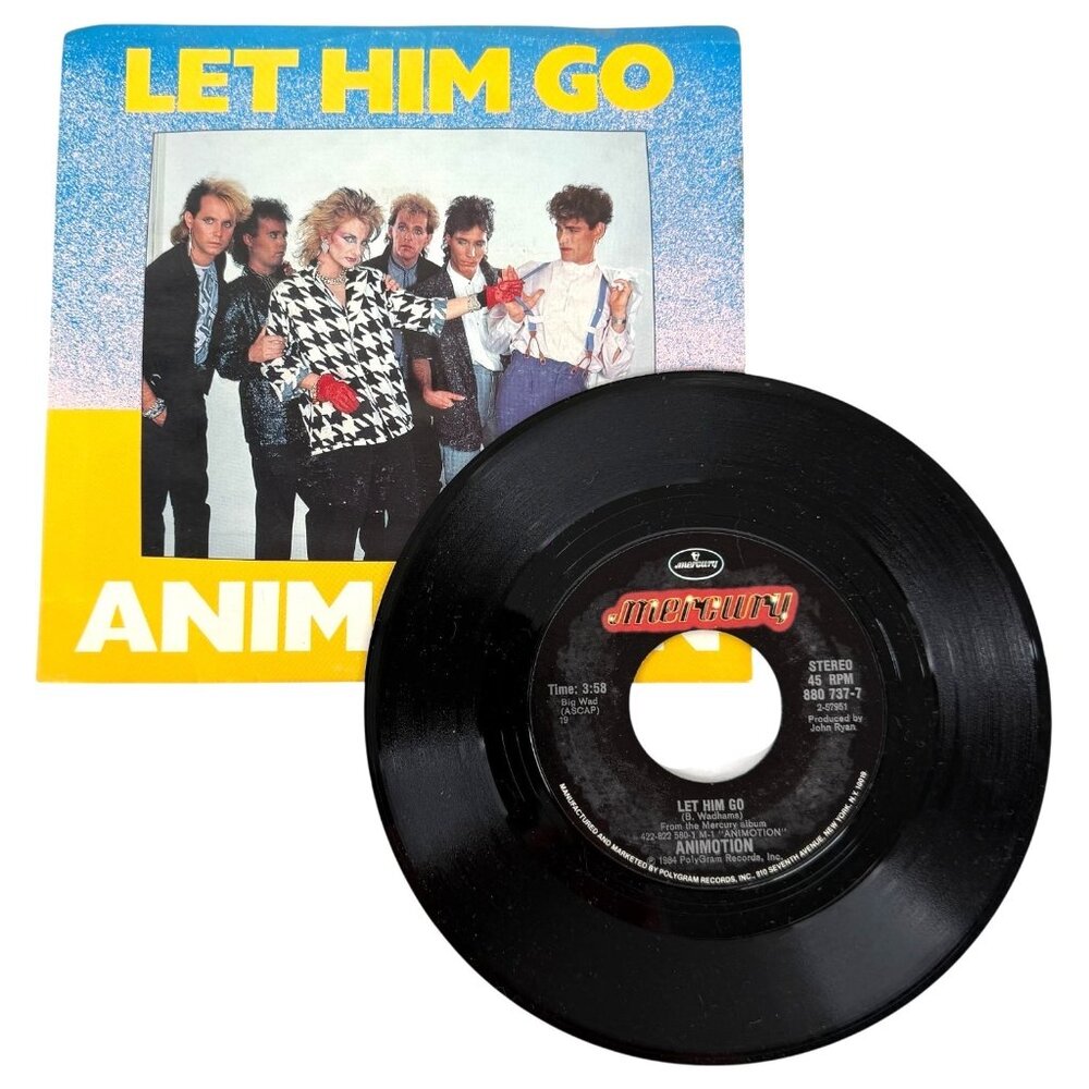 Animotion‎ Let Him Go Obsession 45 Rpm Single Vinyl Record Picture Sleeve Tested